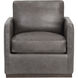 Portman Marseille Concrete Leather Swivel Lounge Chair, Swivel